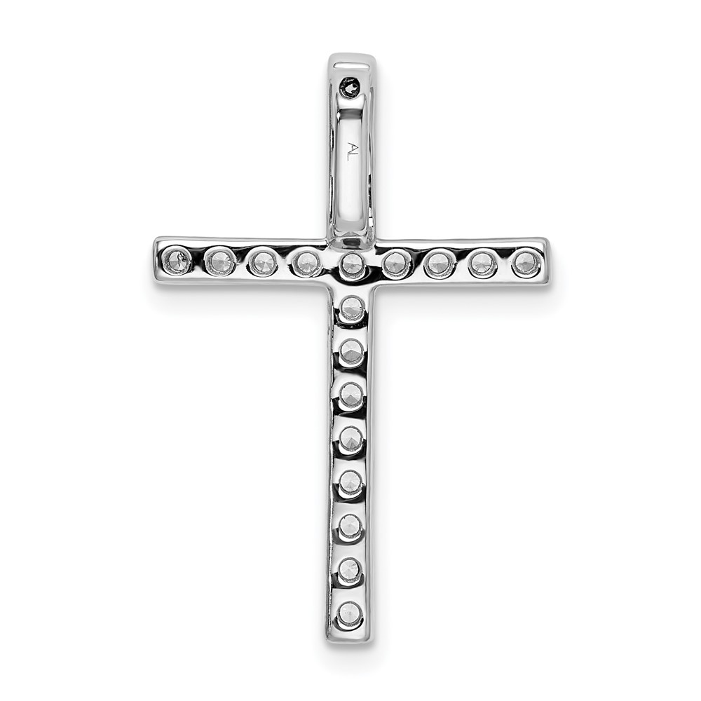 10k White Gold 1/2 carat Lab Grown Diamond VS/SI+ G+ Complete Cross Chain Slide Pendant (PM4979-050-0WLG)