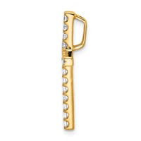 10K Yellow Gold 0.50 Carat Lab Grown Diamond VS SI+ G+ Complete Cross Chain Slide Pendant view 2