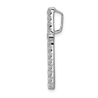 14K White Gold 0.50 Carat Lab Grown Diamond VS SI+ G+ Complete Cross Chain Slide Pendant view 2