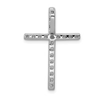 14K White Gold 0.50 Carat Lab Grown Diamond VS SI+ G+ Complete Cross Chain Slide Pendant view 3