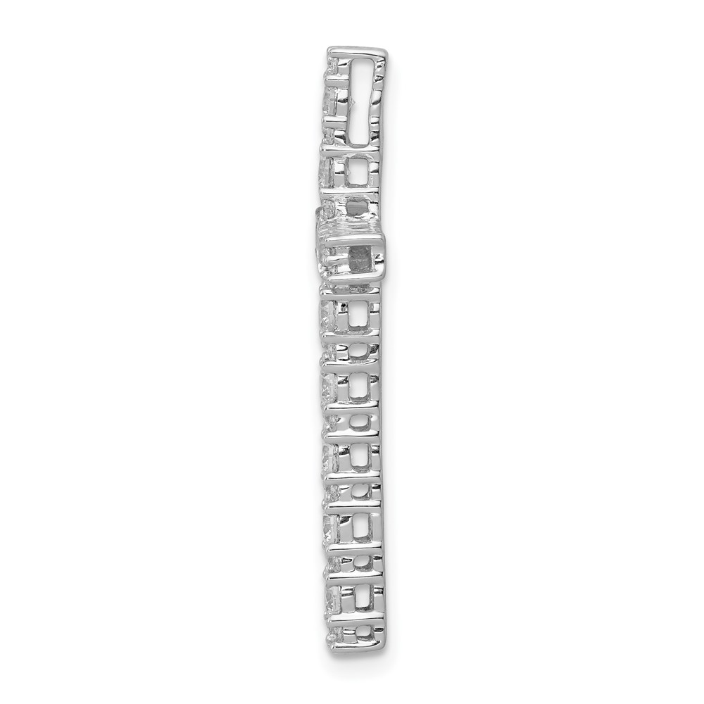 14k White Gold 3/4ct. Diamond Latin Cross Chain Slide (PM4980-075-WA)