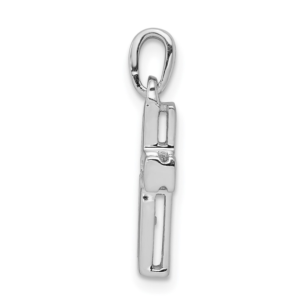 14k White Gold 1/6ct. Diamond Latin Cross Pendant (PM4983-015-WA)