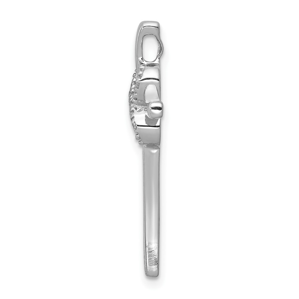 10K White Gold .03ct. Diamond Infinity Cross Chain Slide (PM4985-003-1WA)