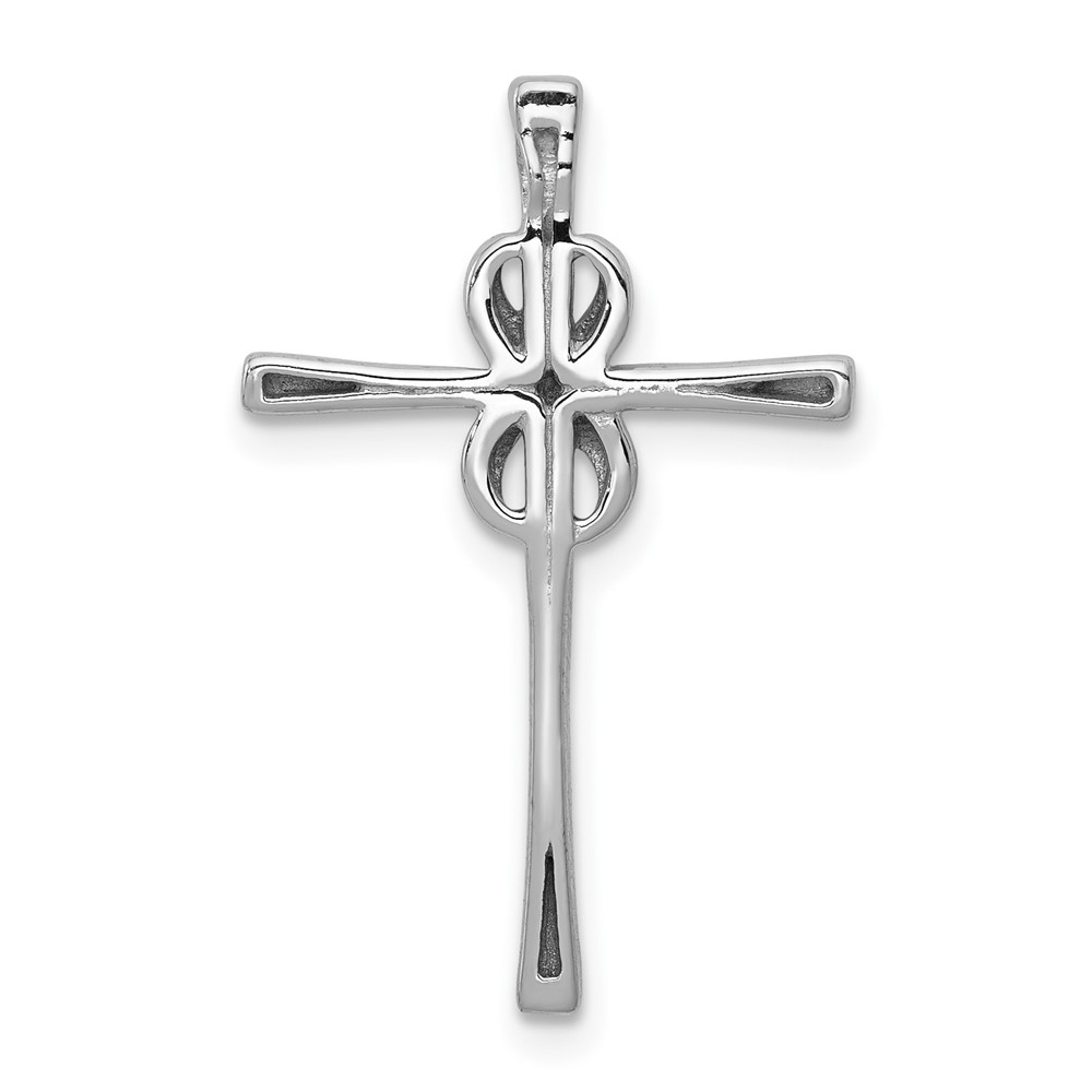 10K White Gold .03ct. Diamond Infinity Cross Chain Slide (PM4985-003-1WA)