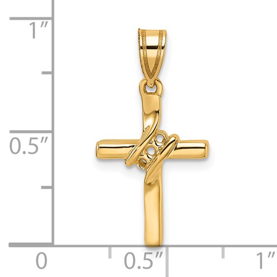 14k Diamond Cross Mounting