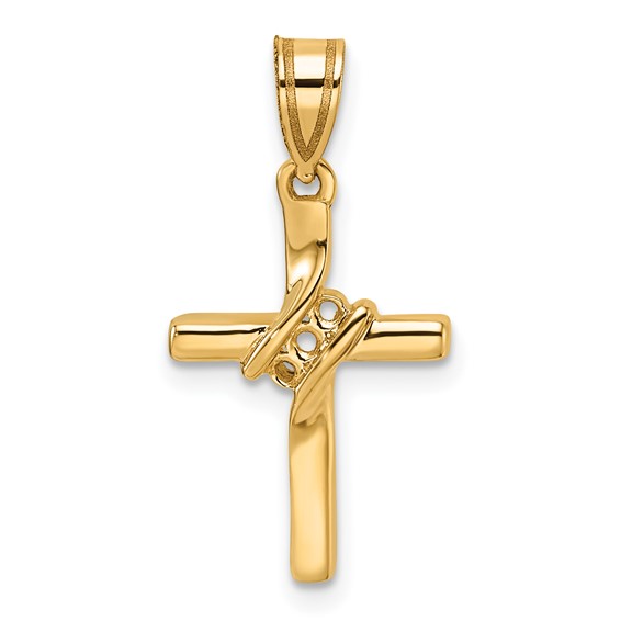 14k Diamond Cross Mounting