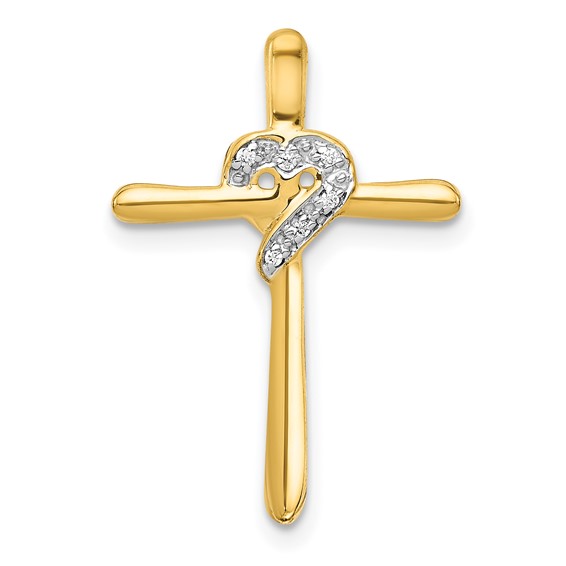 Gold Diamond Cross Pendants