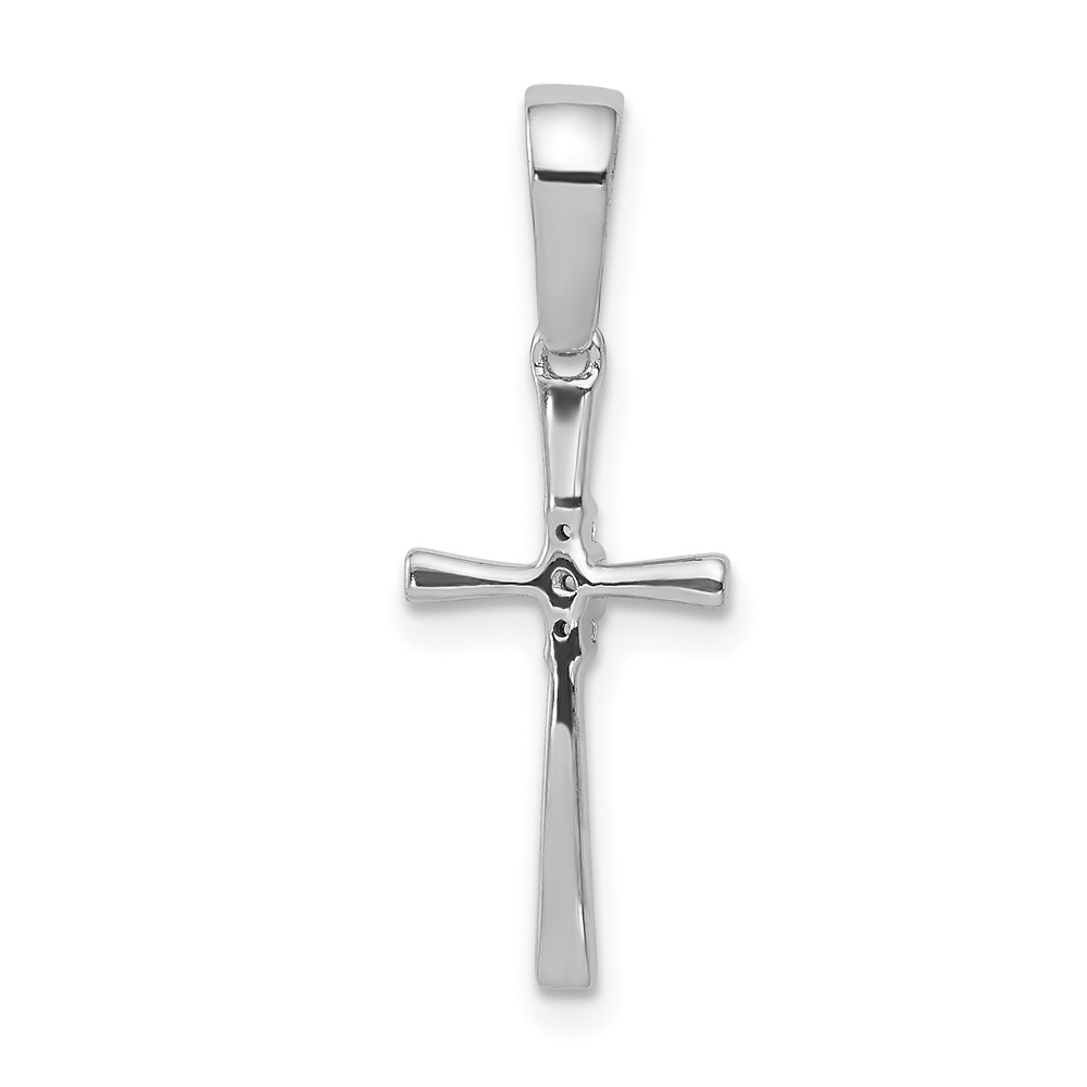 10K White Gold .02ct. Diamond Cross Pendant (PM5007-002-1WA)