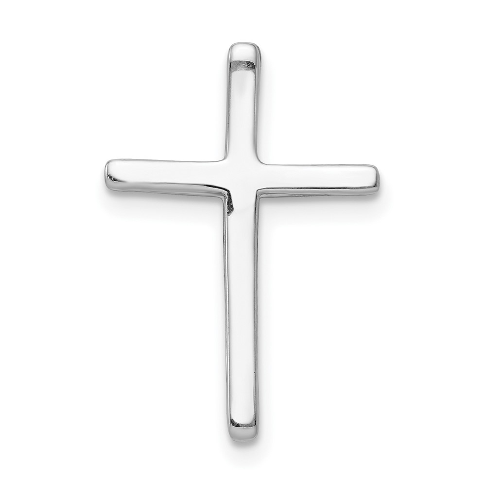 10K White Gold .03ct. Diamond Cross Chain Slide (PM5009-003-1WA)