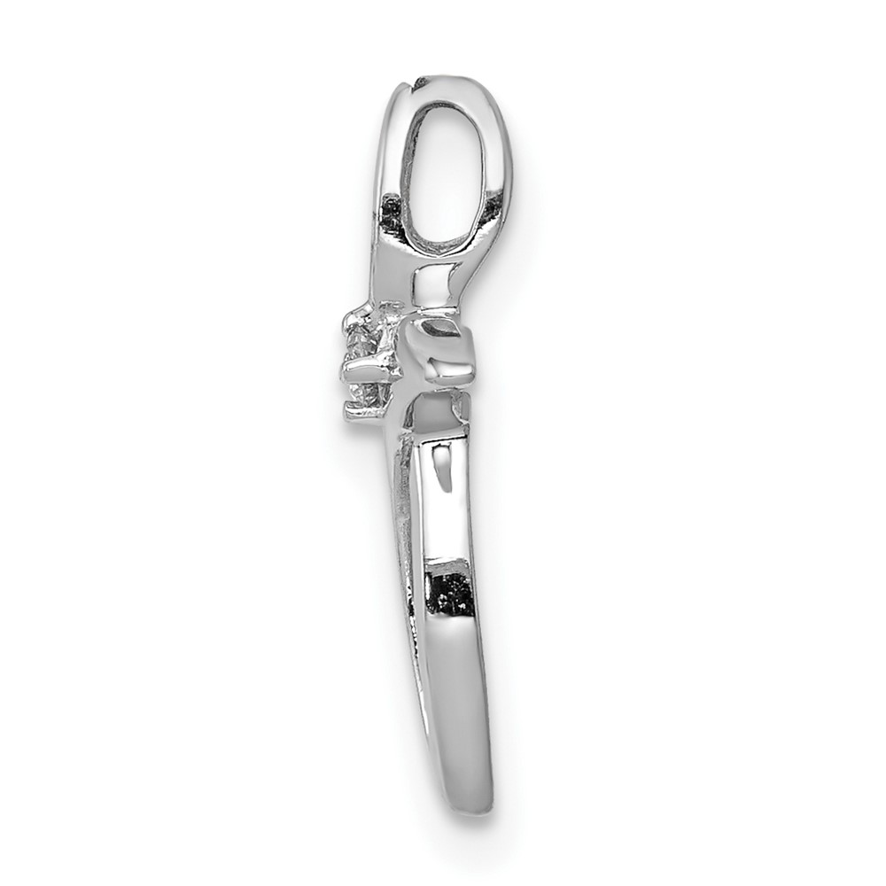 10K White Gold AA Diamond Cross Pendant (PM5012-002-1WA)