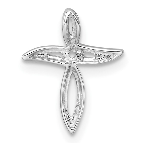 14k White Gold Cross Pendant Mounting