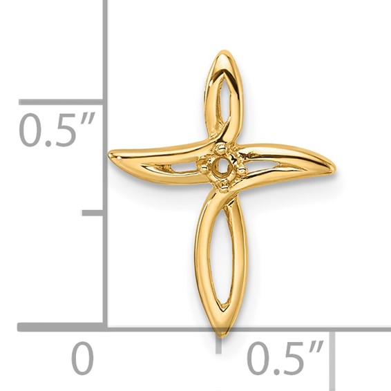 14k Diamond Cross Pendant Mounting