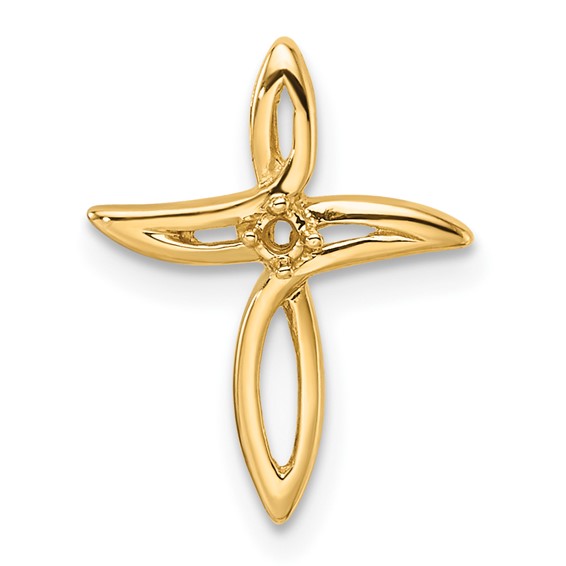 14k Diamond Cross Pendant Mounting