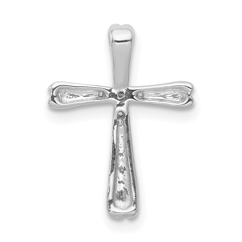 10K White Gold 1/20ct. 5-Stone Diamond Cross Chain Slide (PM5013-005-1WA)