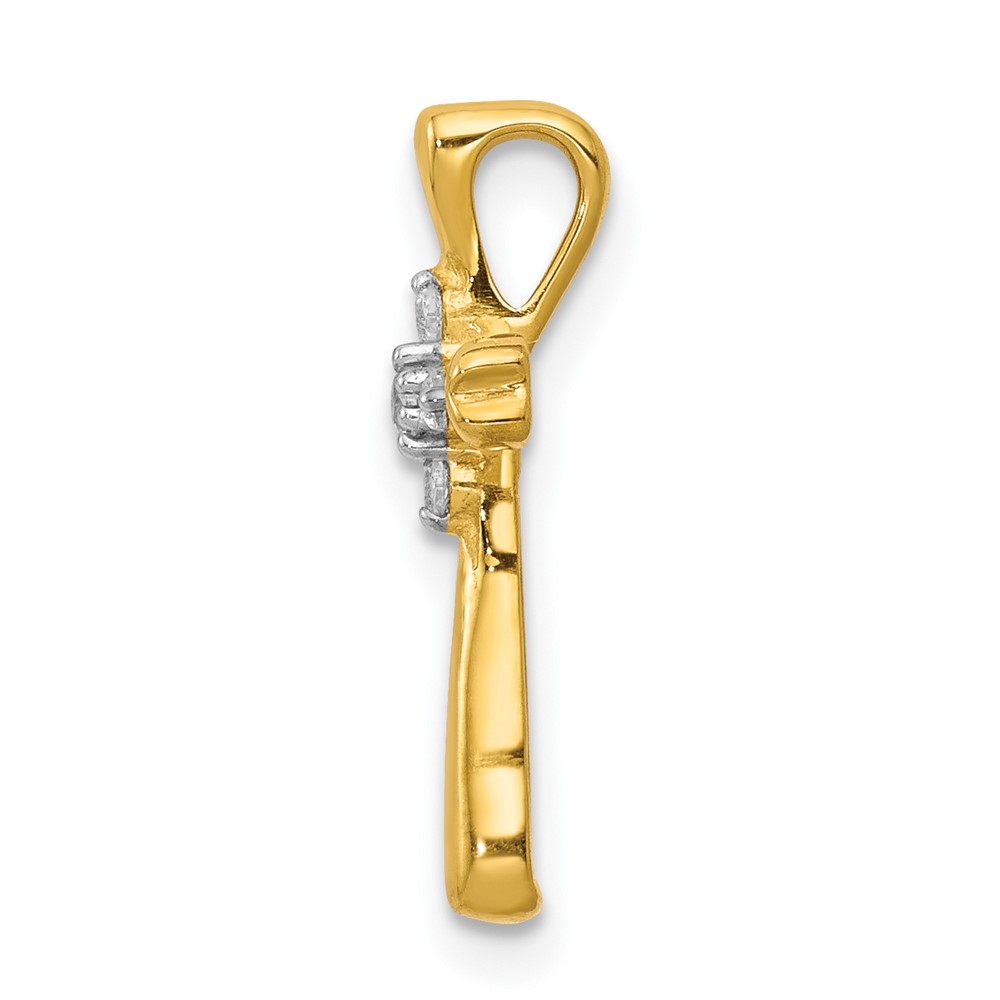 10K Diamond Cross Slide Pendant (PM5013-005-1YA)