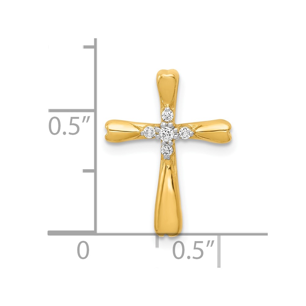 10K Diamond Cross Slide Pendant (PM5013-005-1YA)