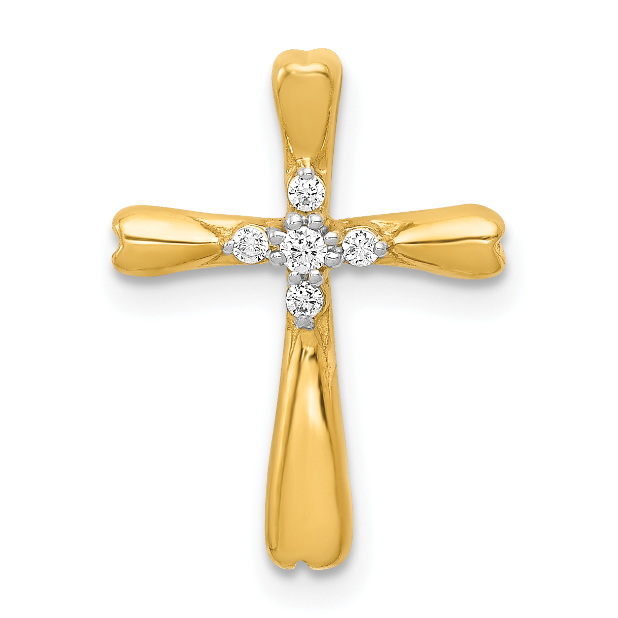 10K Diamond Cross Slide Pendant (PM5013-005-1YA)