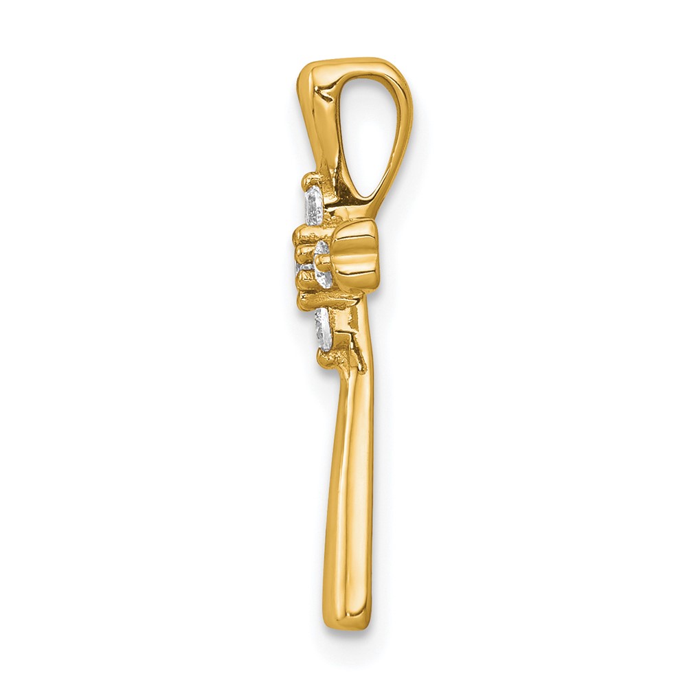 14k Diamond Cross Slide Pendant (PM5013-016-YA)