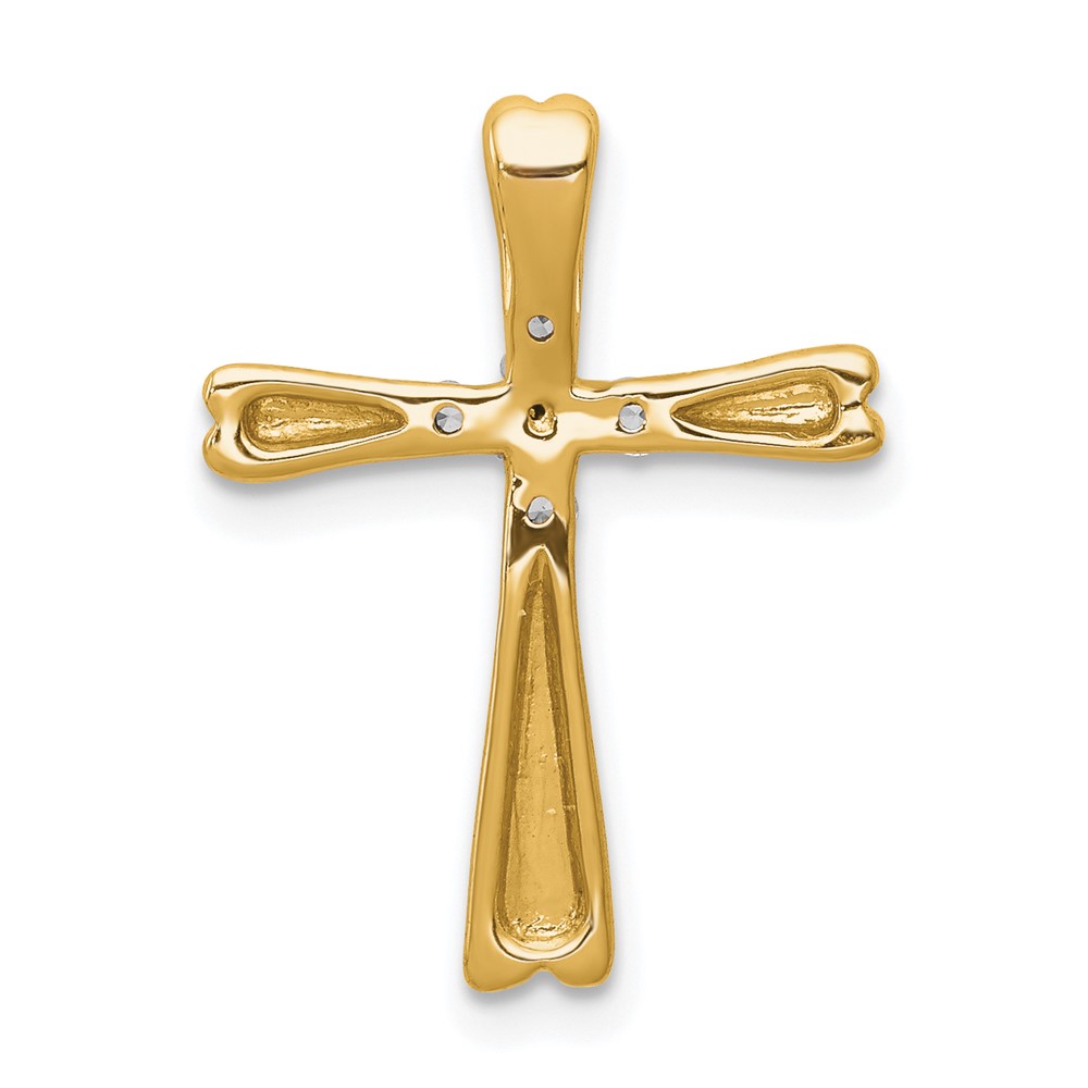 14k Diamond Cross Slide Pendant (PM5013-016-YA)