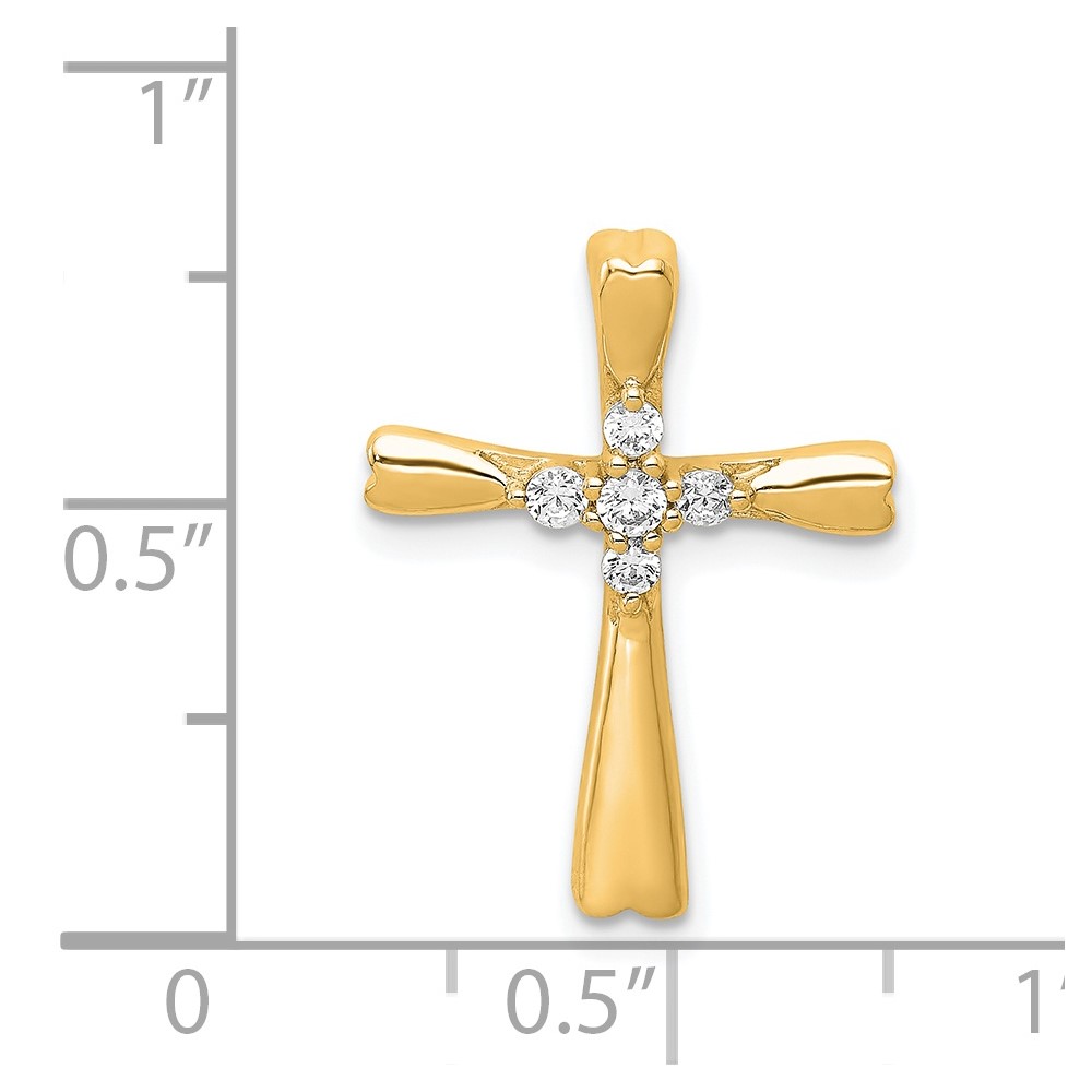14k Diamond Cross Slide Pendant (PM5013-016-YA)
