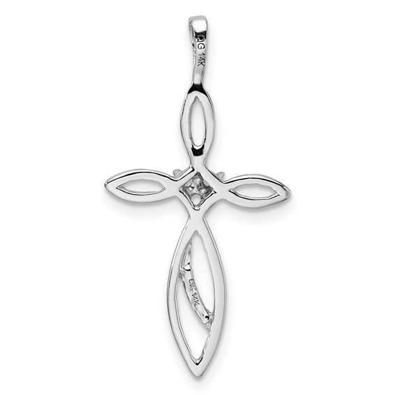 14k White Gold Cross Pendant Mounting