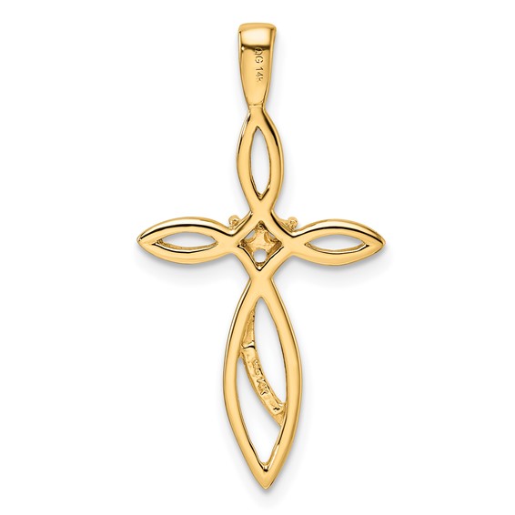 14k Cross Pendant Mounting