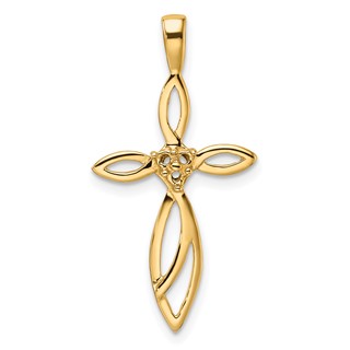 14k Cross Pendant Mounting