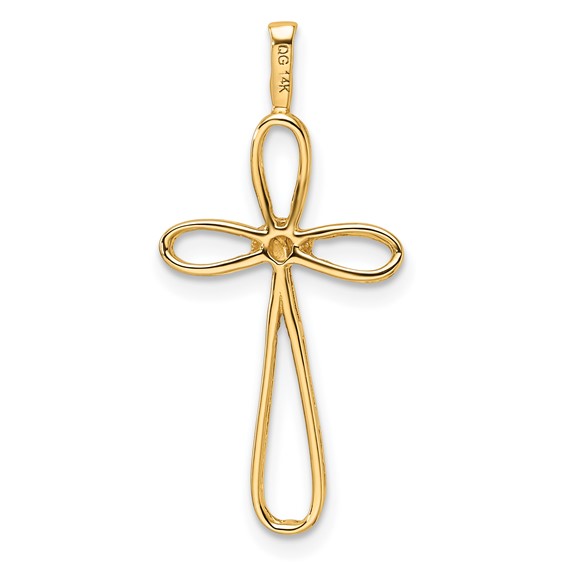 14k Loop Cross Pendant Mounting