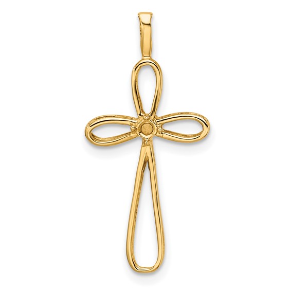14k Loop Cross Pendant Mounting