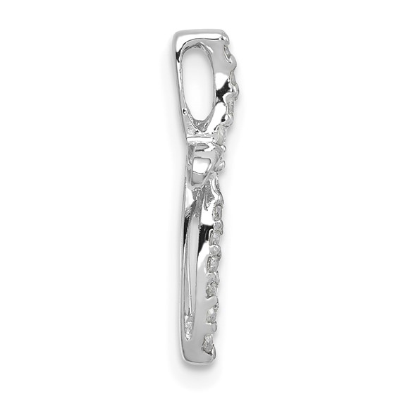 14k White Gold Cross Chain Slide Mounting