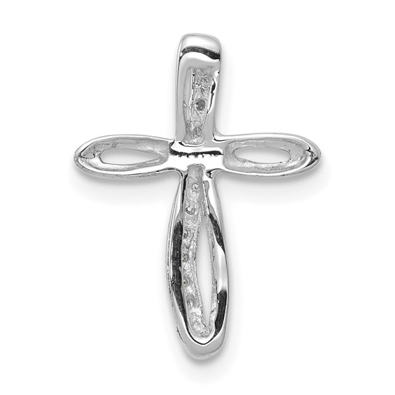 14k White Gold Cross Chain Slide Mounting