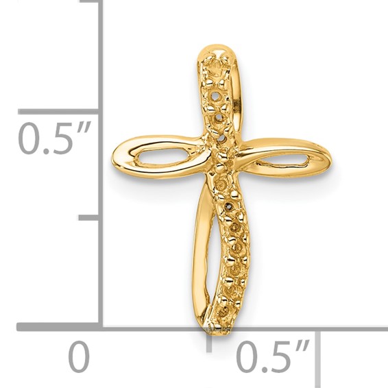 14k Cross Chain Slide Mounting