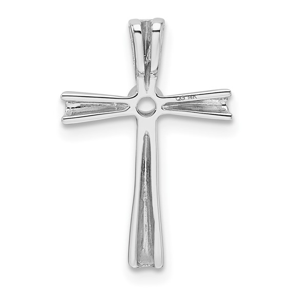 14k White Gold Cross Chain Slide Mounting
