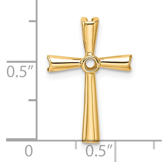 14k Cross Chain Slide Mounting