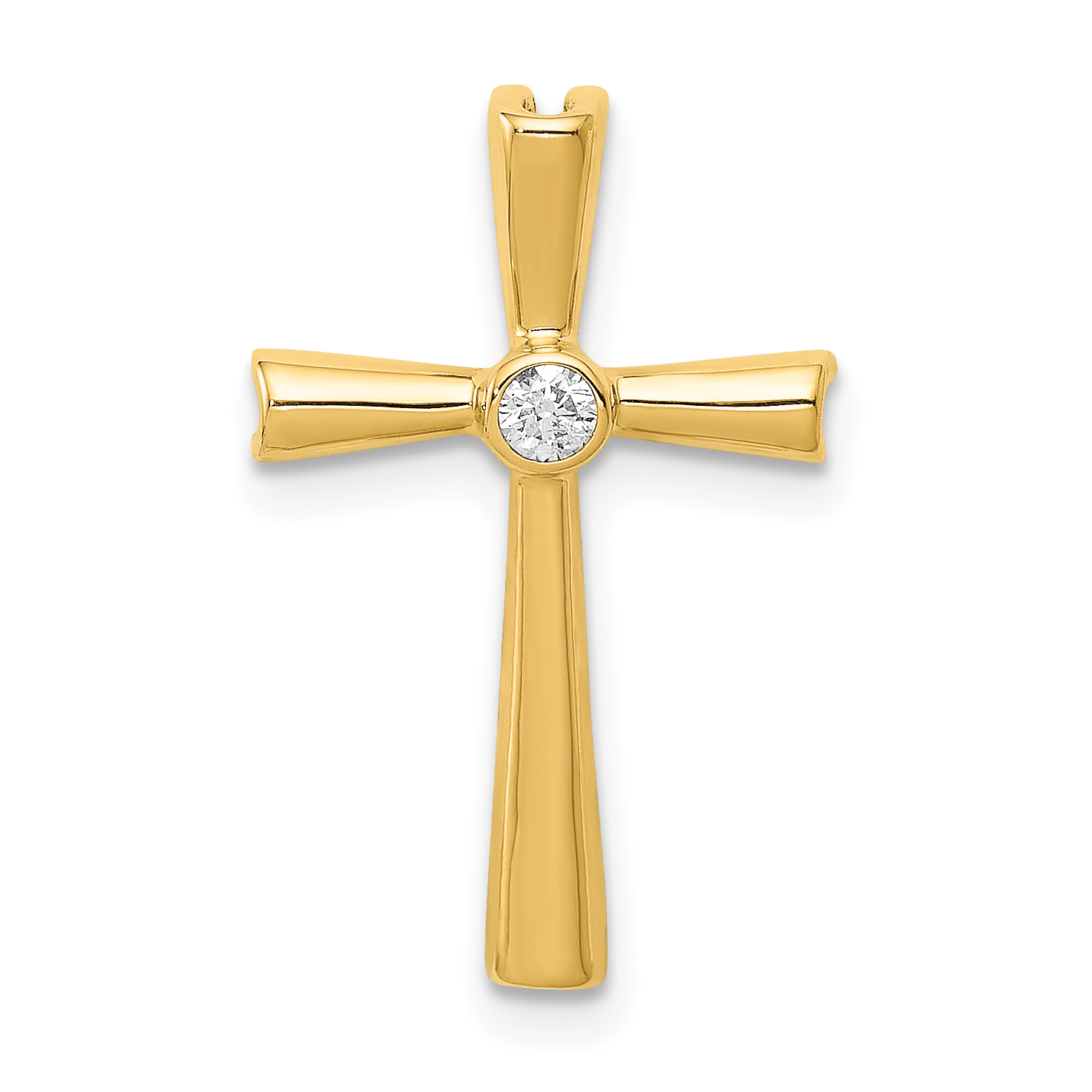 14k AA Diamond Cross Pendant (PM5017-004-YA)