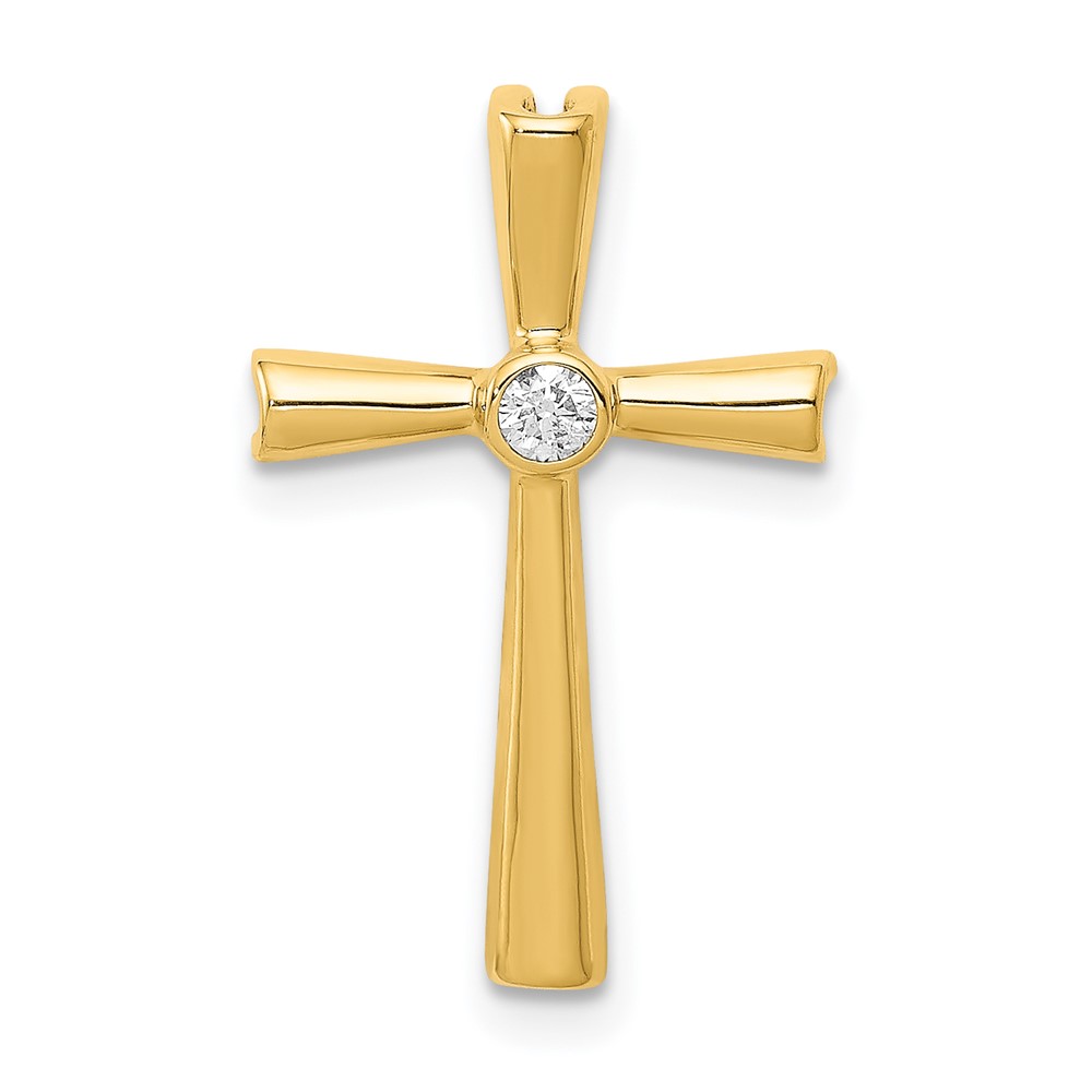 14k AA Diamond Cross Pendant (PM5017-004-YA)