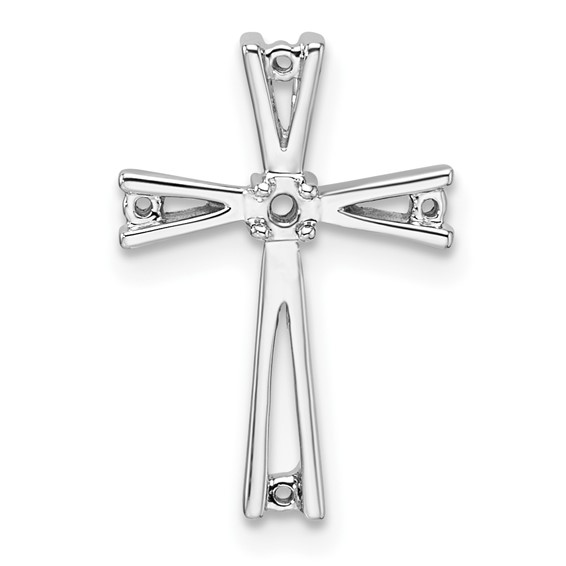 14k White Gold Cross Chain Slide Mounting