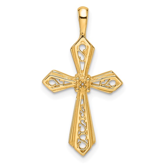 14k Passion Cross Pendant Mounting