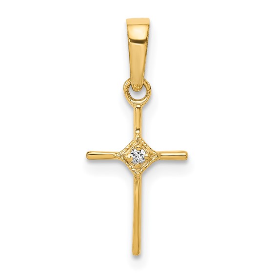 Gold Diamond Cross Pendants
