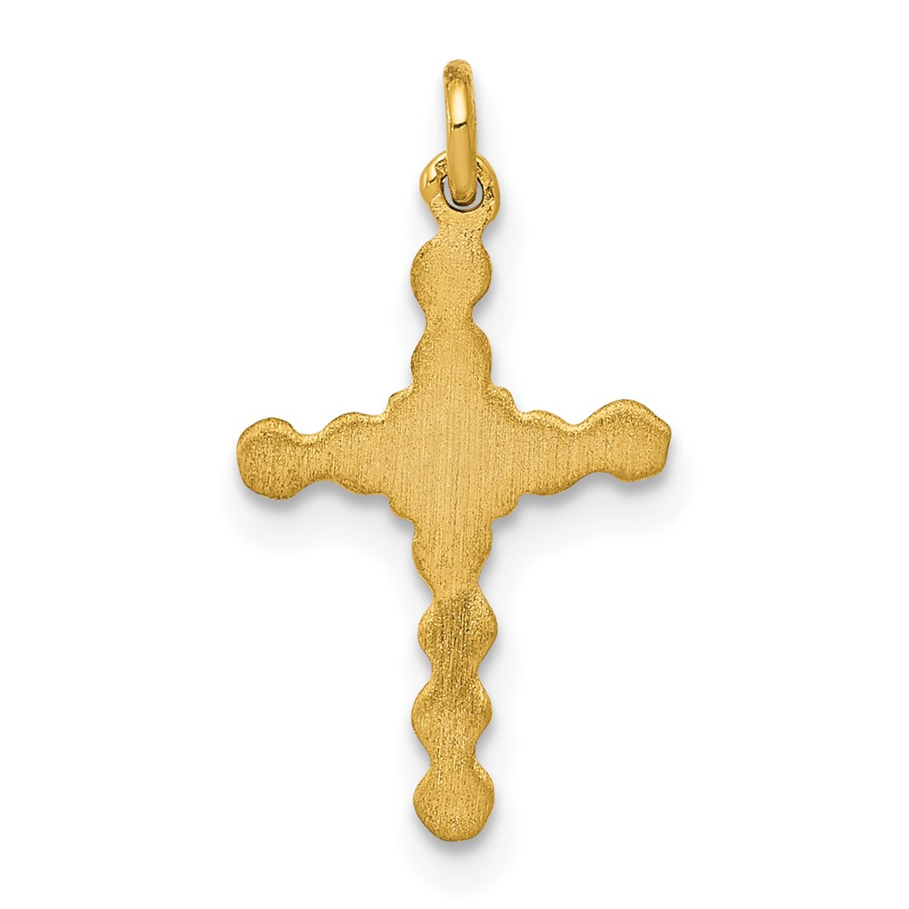10K Small .01ct. Diamond Cross Charm (PM5027-001-1YA)