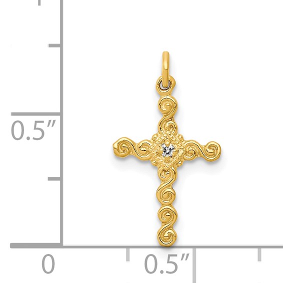 Gold Diamond Cross Pendants