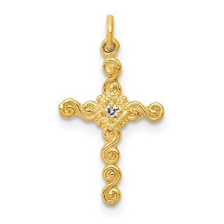 Gold Diamond Cross Pendants