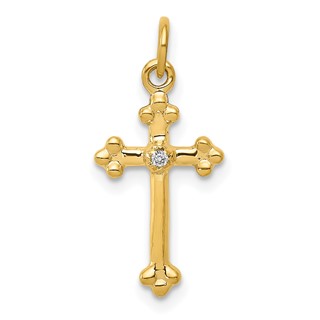 Gold Diamond Cross Pendants