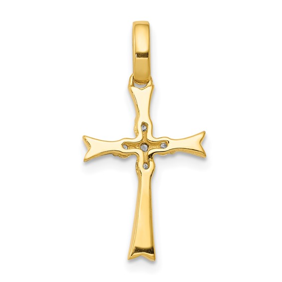 14k 1/15 carat Diamond Cross Pendant