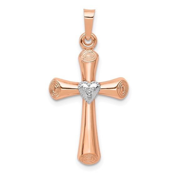 Gold Diamond Cross Pendants