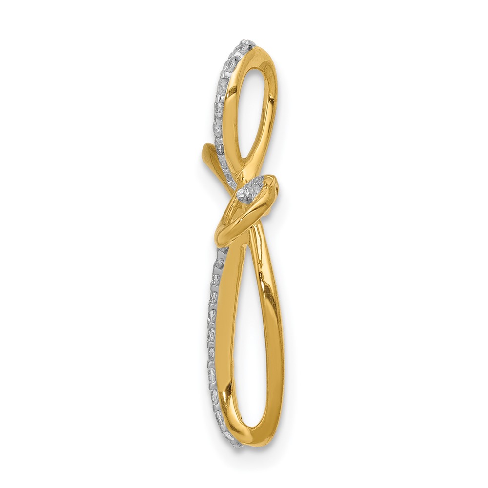14k 1/6ct. Diamond Cross Chain Slide (PM5051-016-YA)