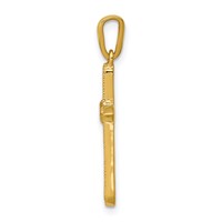 14K Yellow Gold 0.25 Carat Lab Grown Diamond VS SI+ G+ Complete Cross Pendant view 2