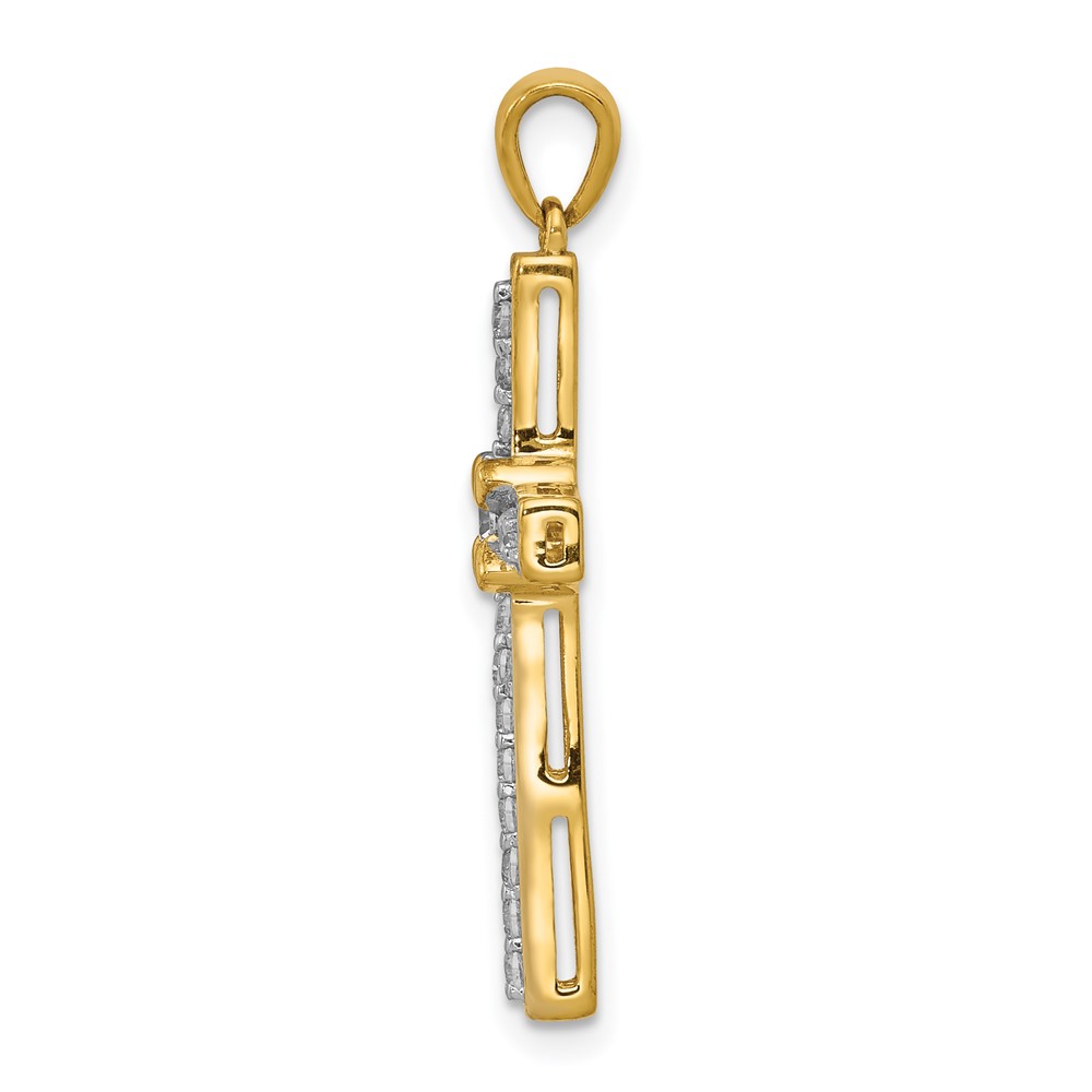 14k 1/3ct. Diamond Cross Pendant (PM5062-033-YA)