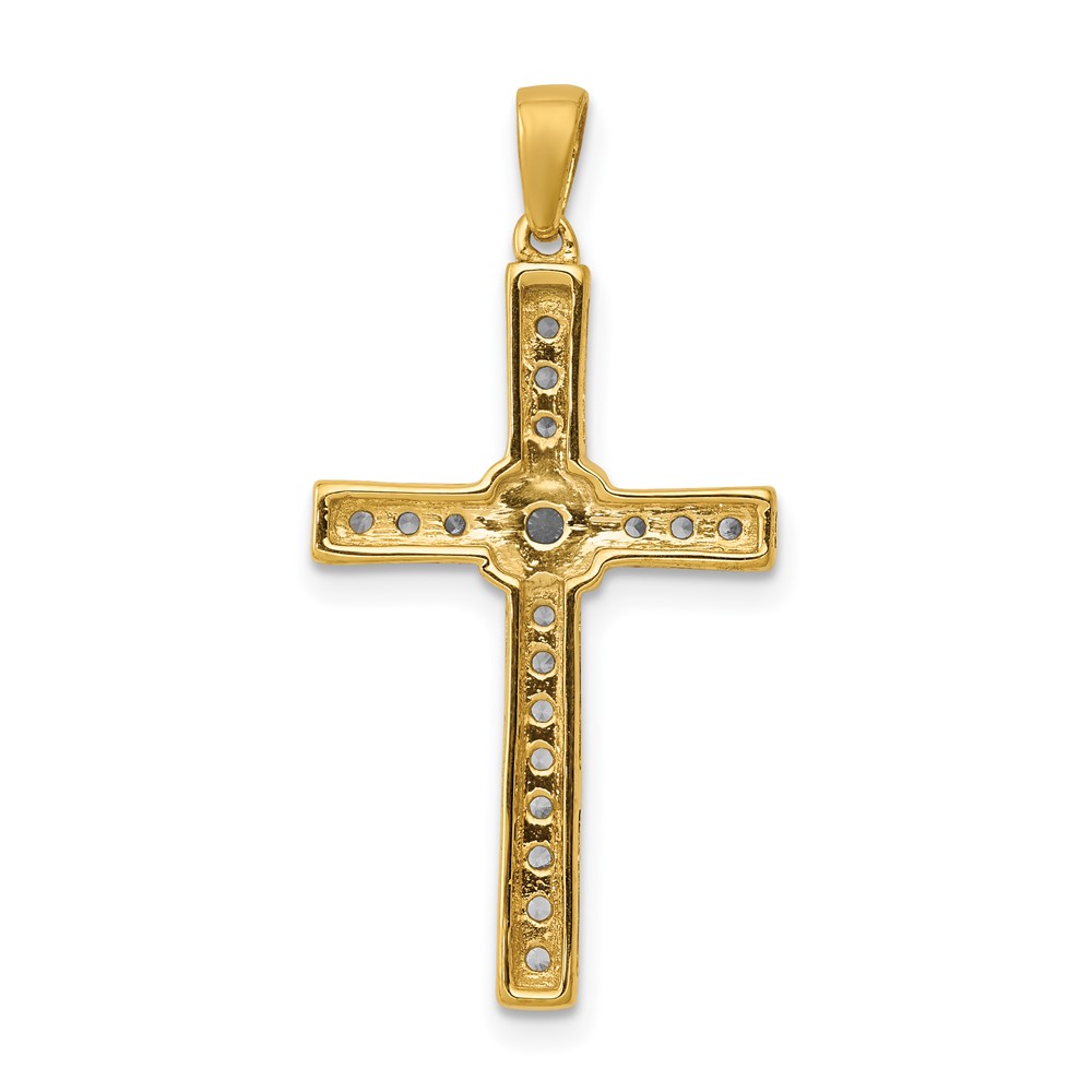 14k 1/3ct. Diamond Cross Pendant (PM5062-033-YA)