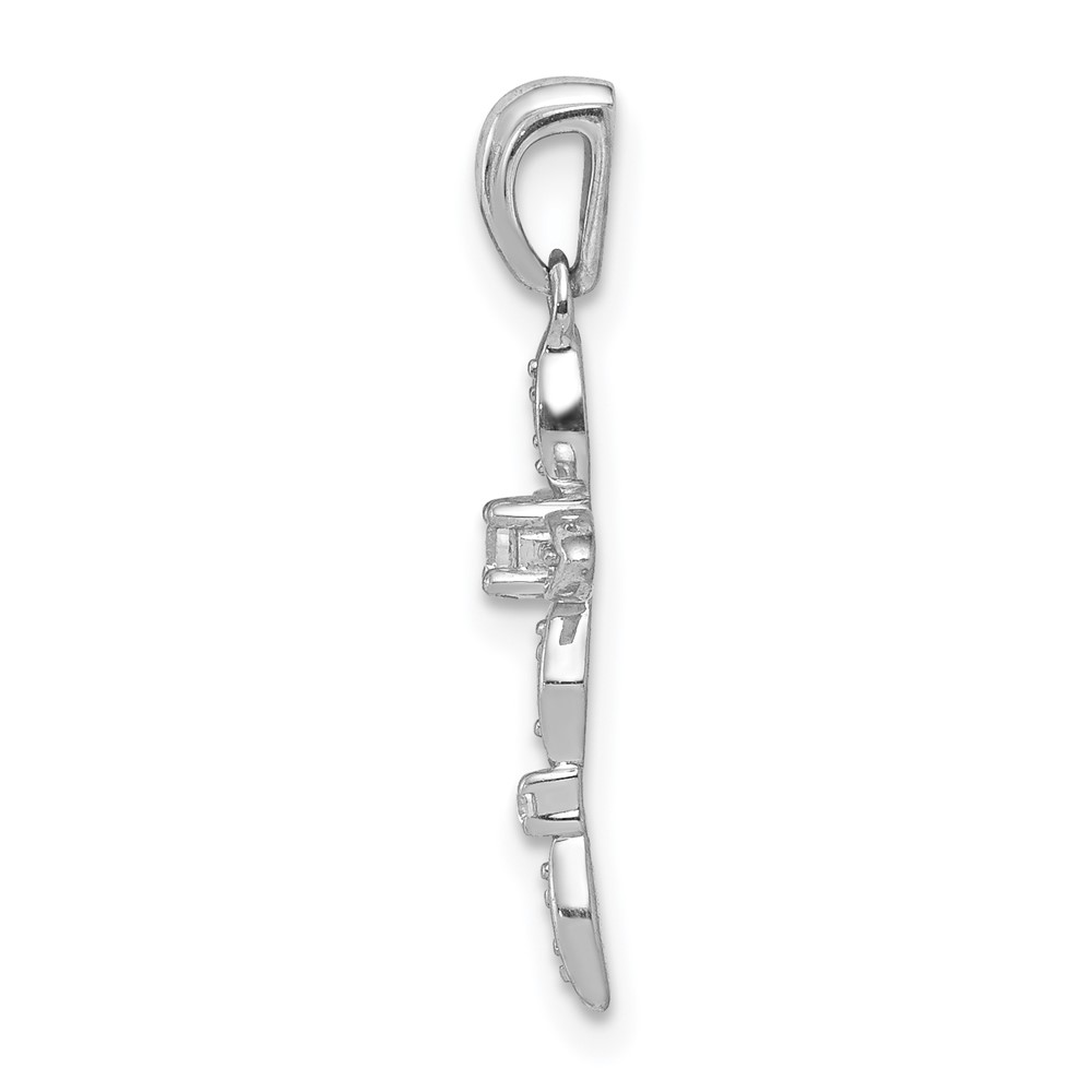 14k White Gold 1/20ct. Diamond Cross Pendant (PM5067-005-WA)